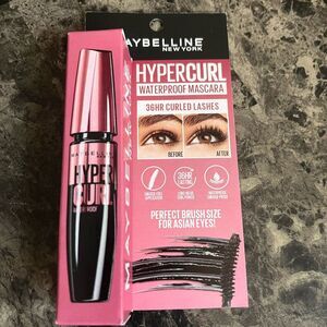 Maybelline Hypercurl Waterproof Black Mascara 36HR Curled Lashes‎